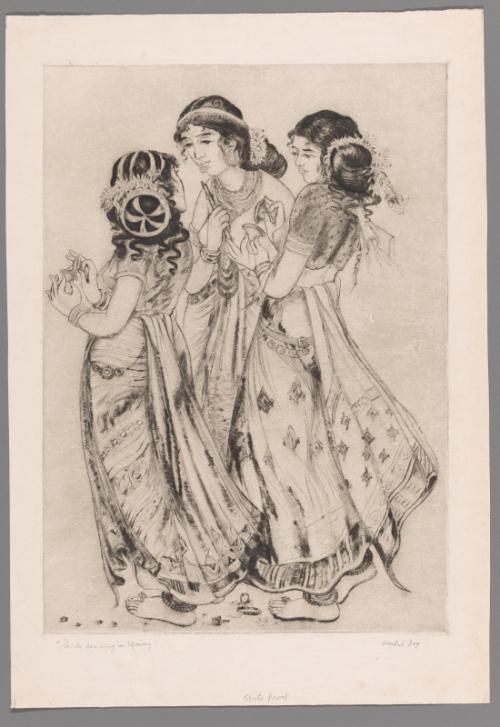 Girls Dancing in Spring
