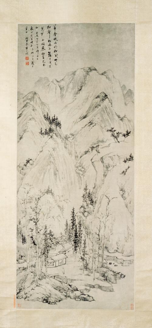 Thatched Houses among Bamboo and Pines