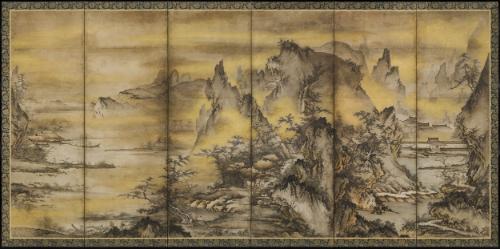 Landscape of the four seasons, one of a pair