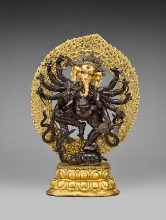 The Buddhist deity Rakta Ganapati (Ganesha)