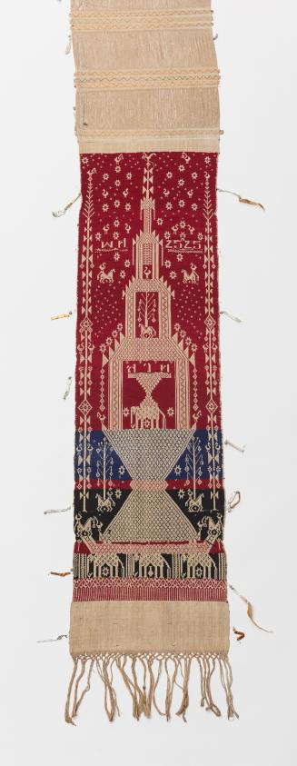 Temple banner depicting shrine