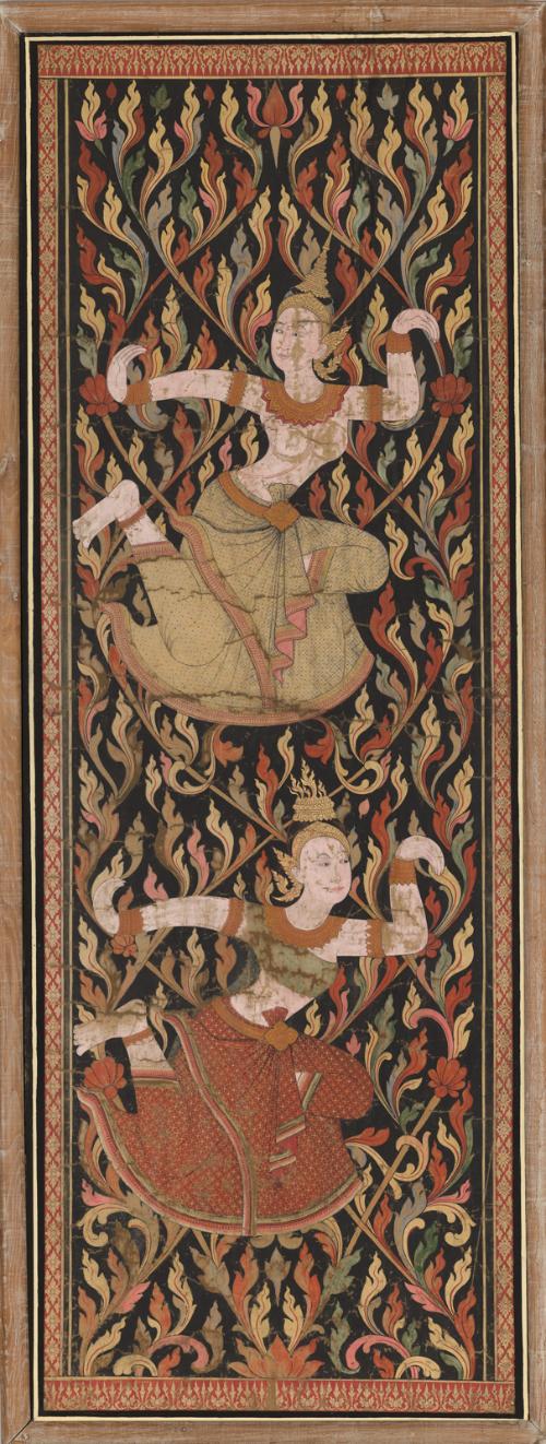 Female celestials, from the Cambodian or Thai version of the Ramayana (Epic of Rama)