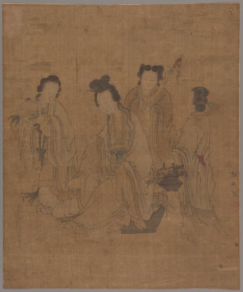 The Queen Mother and Three Attendants
