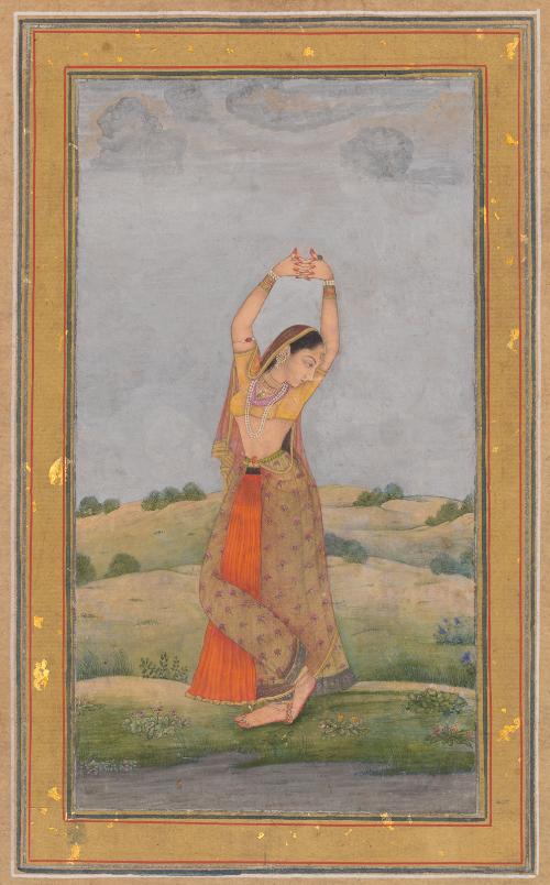 Woman in a pose of romantic longing