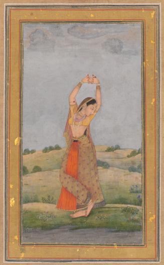 Woman in a pose of romantic longing