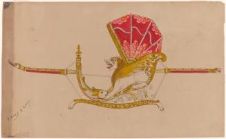 Sedan chair, from an album of designs