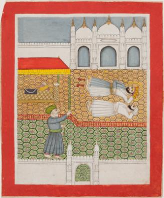 Guru Nanak and his disciples encounter a Muslim cleric at Mecca