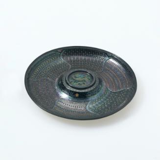 Hibiscus-shaped cup stand, one of a pair