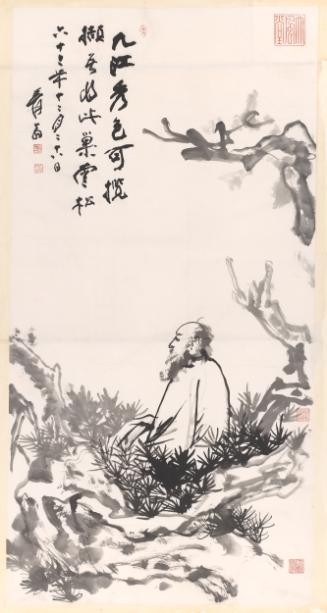 Self-Portrait of Chang Dai-Chien by the Pine