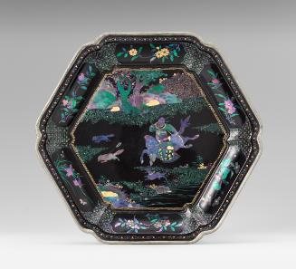 Plate depicting hunter chasing prey