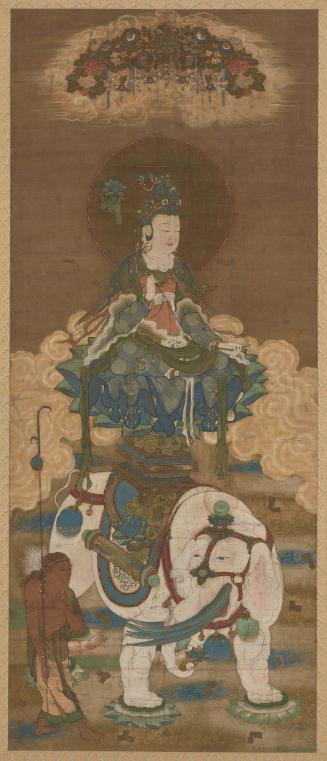 The bodhisattva Samantabhadra, one of set of three
