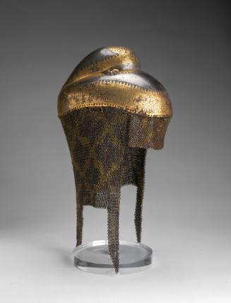 Helmet with mail neck guard