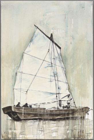The Long Wharf: Chinese Junks (The Three Graces) (From an Archival Photograph, Circa 1885)
