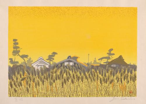 Fujieda: Wheat Field at Twilight

