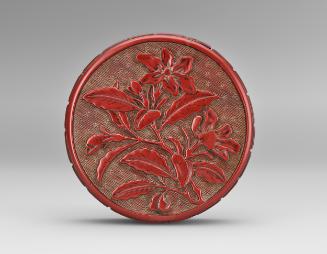 Round box with gardenia design