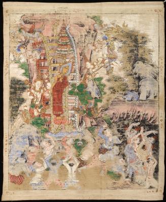 The descent of the Buddha from Indra's Heaven