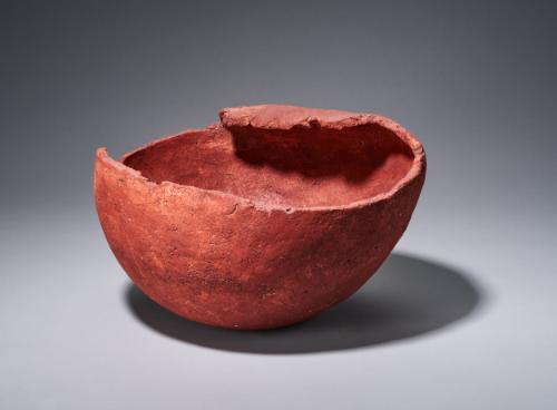Red ochre vessel