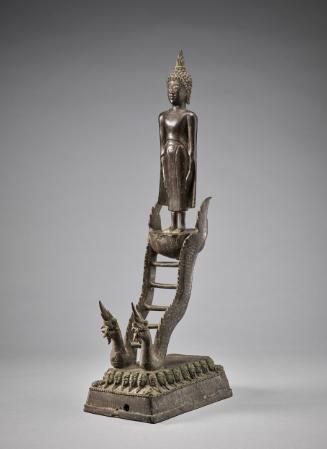 The Buddha descending from Indra's heaven