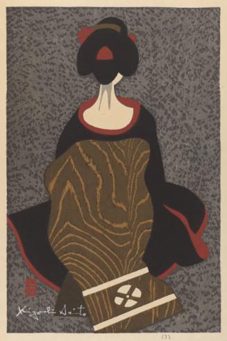 Dancing geisha with a hand drum – Works – Asian Art Museum