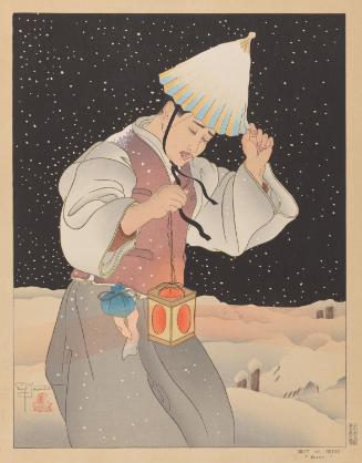 Snowy Night, Korea (Nuite de Neige, Coree)