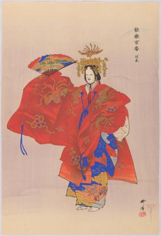 Dancing geisha with a hand drum – Works – Asian Art Museum