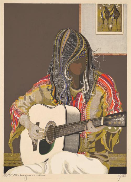 Girl Playing the Guitar