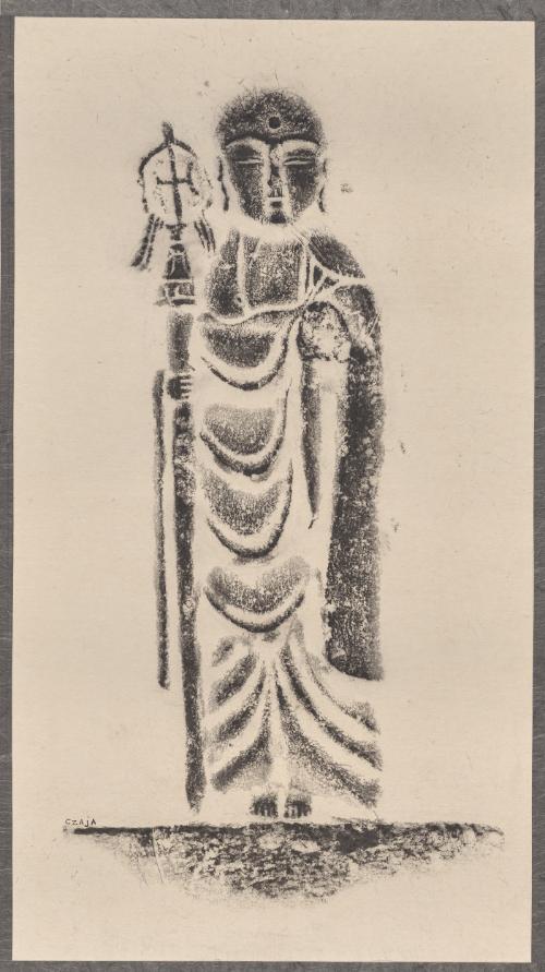 Roku-Jizo (Six Jizo) Holding Buddhist Walking Stick (one of set of six, 1991.134.38-.43)