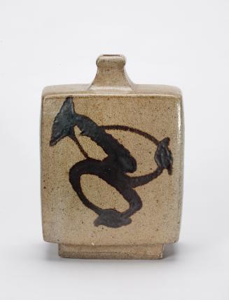 Bottle vase with calligraphic designs