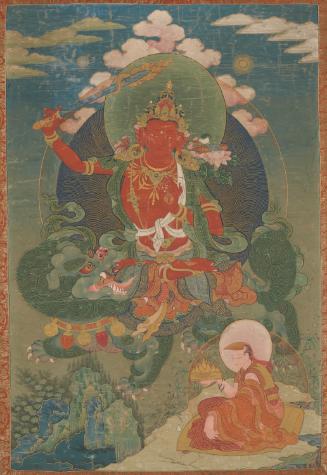 The lama Khedrup-jey and the bodhisattva Manjushri