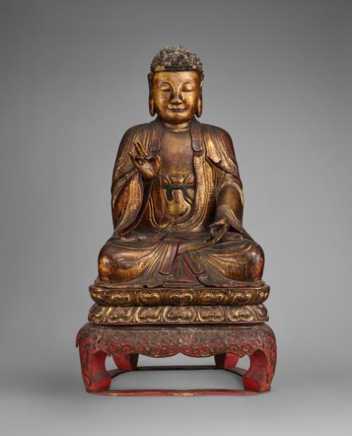 石に座る坐像 Seated buddha – Works – Asian Art Museum