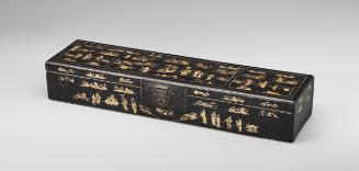 Box with scenes of figures in landscape