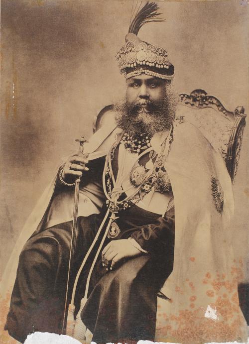 A seated maharaja