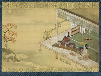 A beauty playing koto