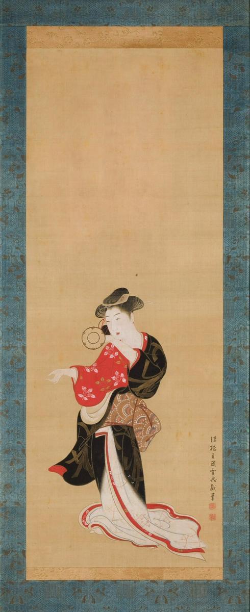 Dancing geisha with a hand drum – Works – Asian Art Museum