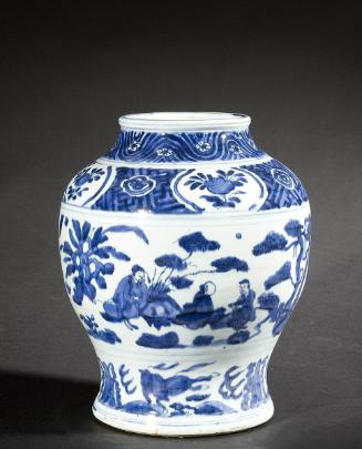 Jar with sages in paradise
