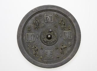 Mirror with design celebrating longevity